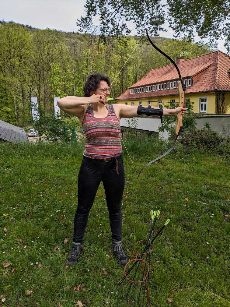 bogenschiessen mit Jessica Meier am Alsenhof